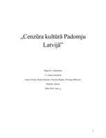 Referāts 'Cenzūra kultūrā Padomju Latvijā', 1.