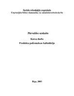 Referāts 'Produkta pašizmaksas kalkulācija', 1.