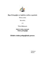Referāts 'Skolas pedagoģiskā procesa būtība, saturs un struktūra', 6.