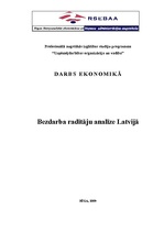 Referāts 'Bezdarba rādītāju analīze Latvijā', 1.
