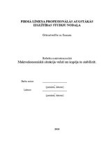Referāts 'Makroekonomiskā situācija valstī un iespēja to stabilizēt', 1.