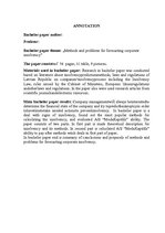 Diplomdarbs 'Uzņēmuma maksātnespējas prognozēšanas metodes un problēmas', 4.