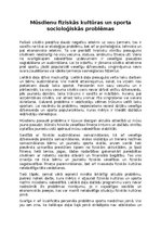 Eseja 'Mūsdienu fiziskās kultūras un sporta socioloģiskās problēmas', 1.