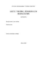 Referāts 'Lietu tiesību jēdziens un iedalījums', 1.