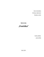 Referāts 'Fonētika', 1.