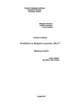 Eseja 'Feminisms A.Brigaderes pasakā "Mare"', 1.