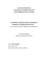 Diplomdarbs 'Apgādnieka zaudējuma pensijas piešķiršanas problēmas un iespējamie risinājumi', 1.