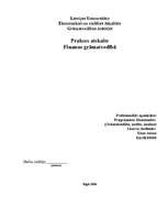 Prakses atskaite 'Prakse finanšu grāmatvedībā', 1.