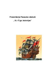 Konspekts '16.-17.gadsimta kolonijas', 1.