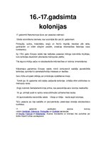 Konspekts '16.-17.gadsimta kolonijas', 2.