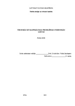 Referāts 'Tiesiskās kvalifikācijas problēmas juridiskās lietās', 1.