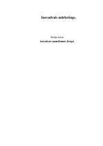 Konspekts 'Inovatīvais mārketings', 1.