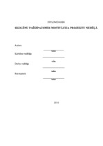 Diplomdarbs 'Skolēnu pašizpausmes motivācija projektu nedēļā', 1.