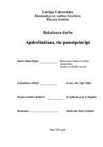 Referāts 'Apdrošināšana, tās pamatprincipi', 1.