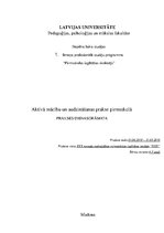 Prakses atskaite 'Aktīvā mācību un audzināšanas prakse pirmsskolā', 1.