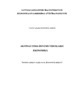 Referāts 'Akvīnas Toma devums viduslaiku ekonomikā', 1.