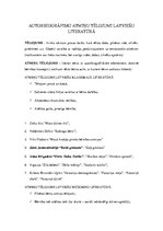 Referāts 'Autobiogrāfiski atmiņu tēlojumi latviešu literatūrā', 1.