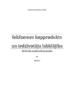 Referāts 'Iekšzemes kopprodukts un iedzīvotāju labklājība', 1.