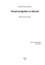 Referāts 'Šekspīra biogrāfija un daiļrade', 1.