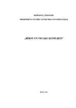 Referāts 'Bērnu un vecāku konflikti', 1.