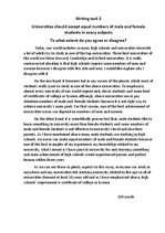 Eseja 'Male and Female to Get Universities', 1.