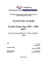 Diplomdarbs 'Latvijas līzinga tirgus no 2003. līdz 2008.gadam', 1.