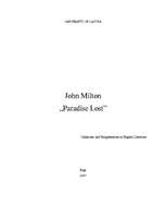 Eseja 'John Milton "Paradise Lost"', 1.