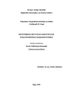 Konspekts 'Ekonomiskās situācijas raksturotāji. Pamatproblēmas makroekonomikā', 1.