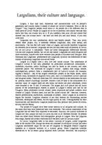 Eseja 'Latgalians, their culture and language', 1.