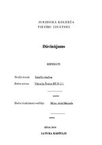 Referāts 'Dāvinājums', 1.