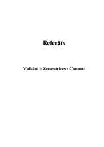 Referāts 'Vulkāni, zemestrīces, cunami', 1.