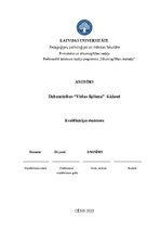 Diplomdarbs 'Dabaszinības “Vielas šķīšana”  6.klasei', 1.