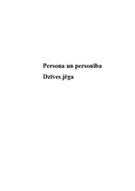 Eseja 'Persona un personība. Dzīves jēga', 1.