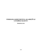 Referāts 'Psihologa komunikācija ar adiktīvas uzvedības klientu', 1.