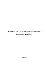 Referāts 'Latvijas valsts budžeta ieņēmumu un izdevumu analīze', 1.
