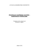 Referāts 'Ēdināšanas uzņēmuma sanitāri - higiēniskais novērojums', 1.