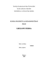 Referāts 'Lauksaimniecības ēkas. Liellopu ferma', 1.