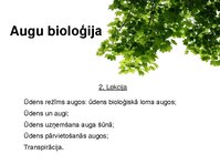 Prezentācija 'Augu bioloģija', 1.