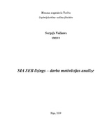 Referāts 'SIA "SEB banka" – darba motivācijas analīze', 1.