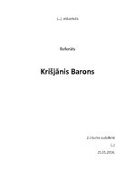 Referāts 'Krišjānis Barons', 1.