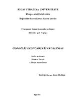 Konspekts 'Globālās ekonomiskās problēmas', 1.