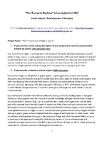 Paraugs '“New European Bauhaus” prize application', 1.