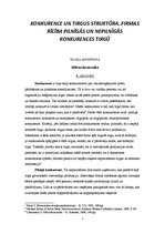 Konspekts 'Konkurence un tirgus struktūra', 1.