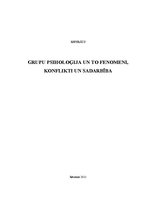 Referāts 'Grupu psiholoģija, konflikti, fenomeni, sadarbība', 1.