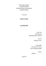 Eseja 'Filmas "Grand Hotel" analīze', 1.