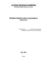 Referāts 'Drošības līdzekļi, veidi, pamatojums', 1.