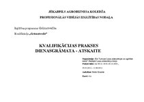 Prakses atskaite 'Grāmatvedības kvalifikācijas prakses dienasgrāmata', 1.