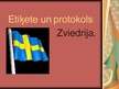 Prezentācija 'Etiķete Zviedrijā', 1.