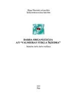 Referāts 'Darba organizācija a/s "Valmieras stikla šķiedra" ', 1.