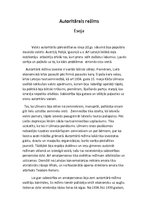 Eseja 'Autoritālais režīms Latvijā', 1.